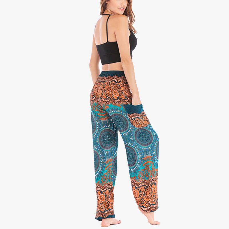 Buddha Stones Boho Loose Harem Trousers Women's Yoga Pants