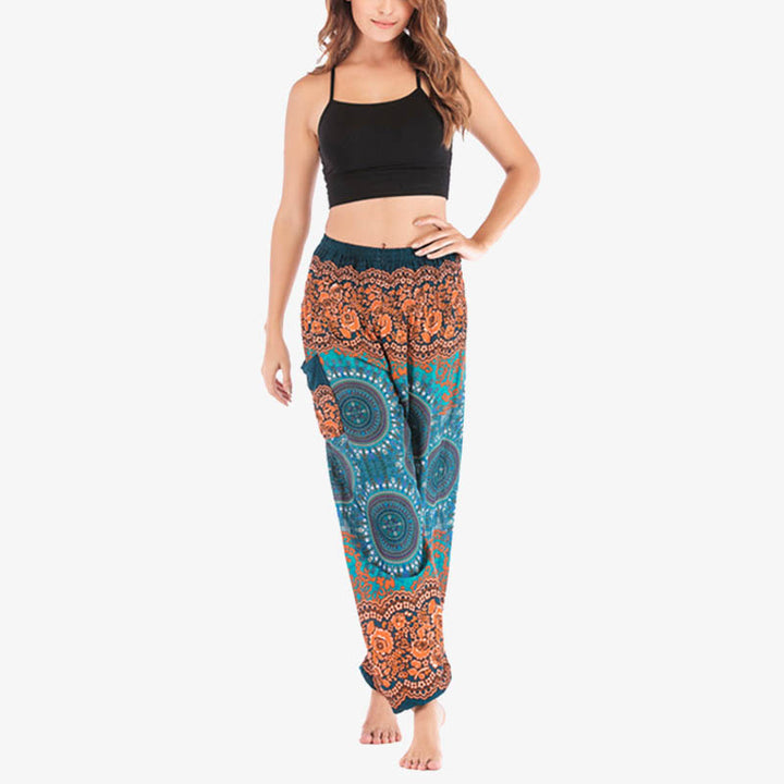 Buddha Stones Boho Loose Harem Trousers Women's Yoga Pants