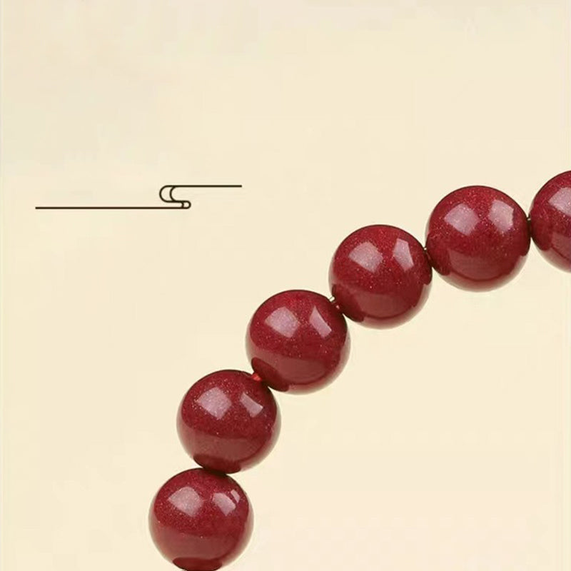 Buddha Stones 925 Sterling Silver Natural Cinnabar Four Beasts Blessing Bracelet - image 15