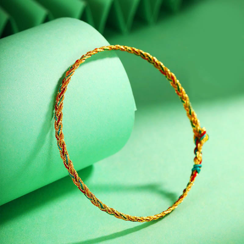 FREE Today: Repels Evil Spirits Handmade Multicolored Dragon Scale Pattern Braid String Bracelet - image 1