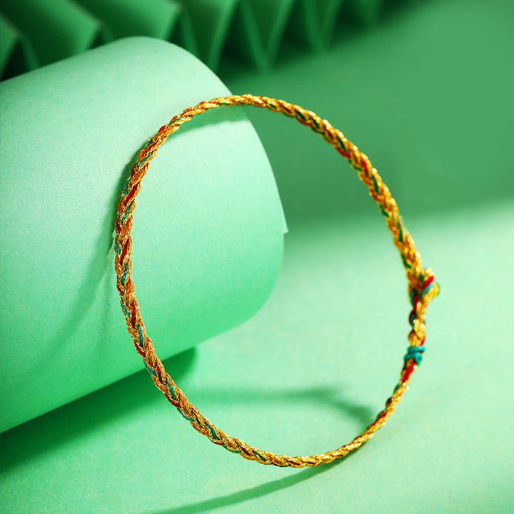 FREE Today: Repels Evil Spirits Handmade Multicolored Dragon Scale Pattern Braid String Bracelet - image 1