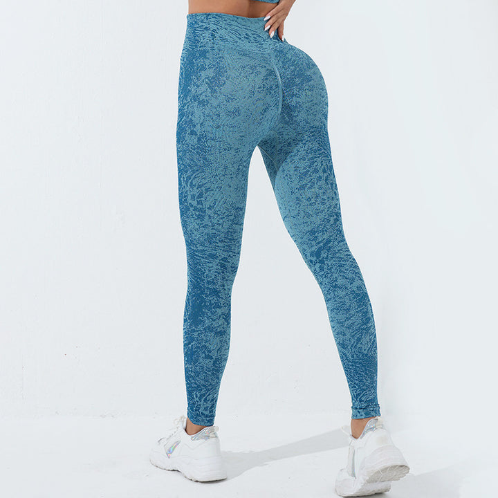 Buddha Stones Seamless Fitness Crop Tank Top High Waist Leggings Pants Sports Gym Yoga Outfits - Leggings - Blue - US6，UK/AU10，EU38 (L)  - image 37