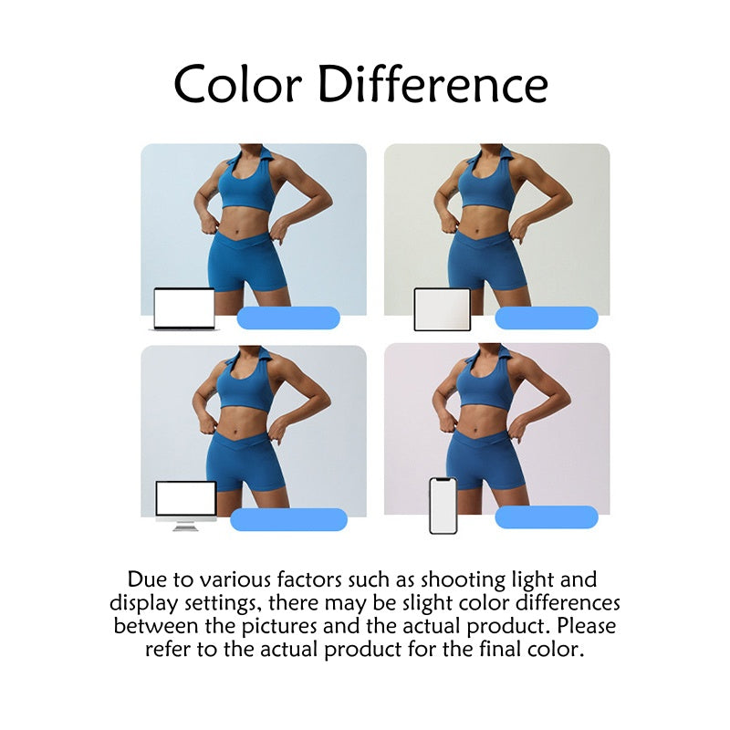Buddha Stones 2Pcs Workout Sleeveless Backless Top Shorts Flared Pants Sports Fitness Yoga Outfit Set - image 8