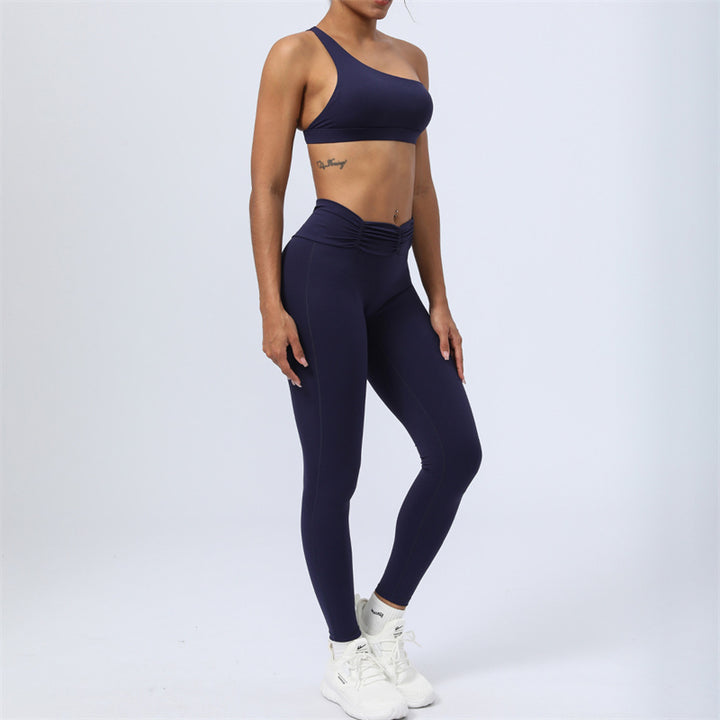 Buddha Stones 2Pcs Backless Asymmetrical Design Top Bra Shorts Leggings Pants Fitness Yoga Outfit Set - Blue - 2Pcs(Top&Pants) - US12，UK/AU16，EU44 (2XL) - image 28