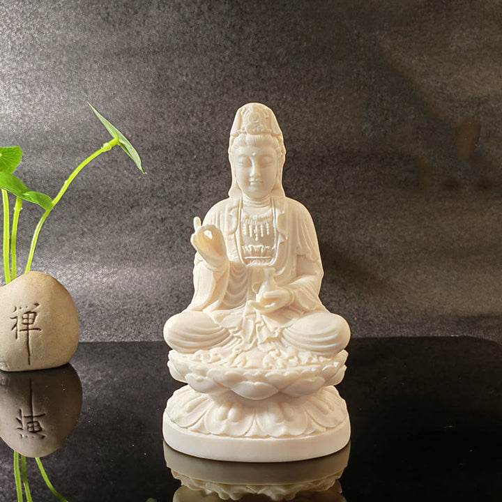 Buddha Stones Mini Ivory Fruit Tathagata Buddha Lotus Kwan Yin Avalokitesvara Manjusri Samantabhadra Serenity Desk Decoration - image 14