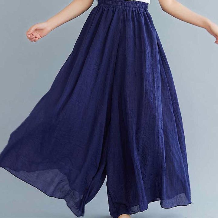 Buddha Stones Women Casual Loose Cotton Linen Wide Leg Pants For Yoga Dance - image 43