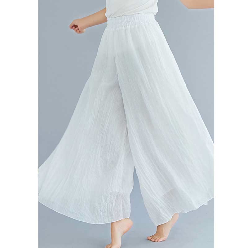 Buddha Stones Women Casual Loose Cotton Linen Wide Leg Pants For Yoga Dance