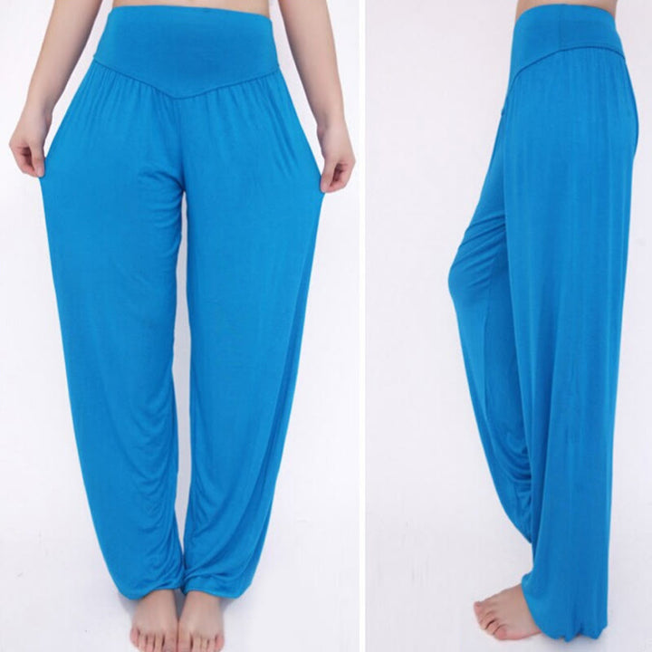 Buddha Stones Solid Color Yoga Dance Long Harem Pants - image 43