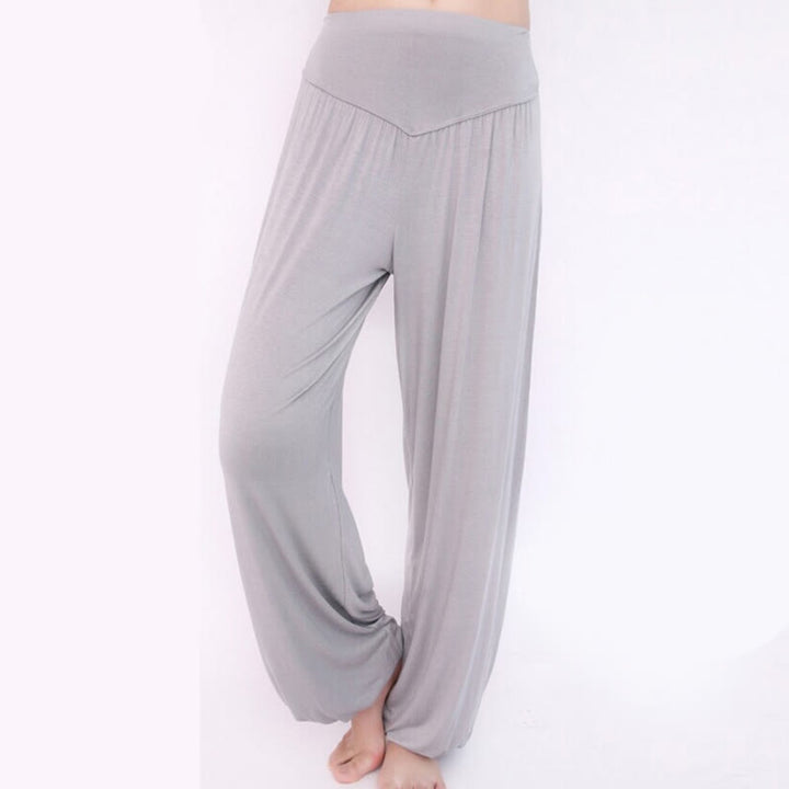 Buddha Stones Solid Color Modal Yoga Dance Long Harem Pants