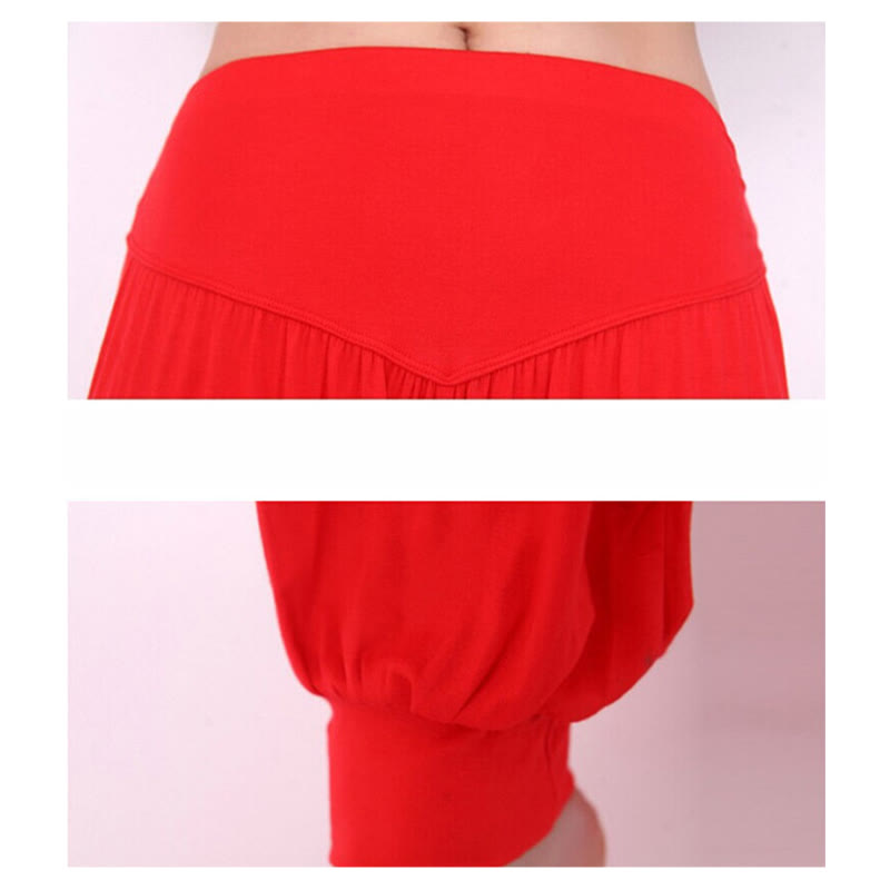 Buddha Stones Solid Color Yoga Dance Long Harem Pants - image 28