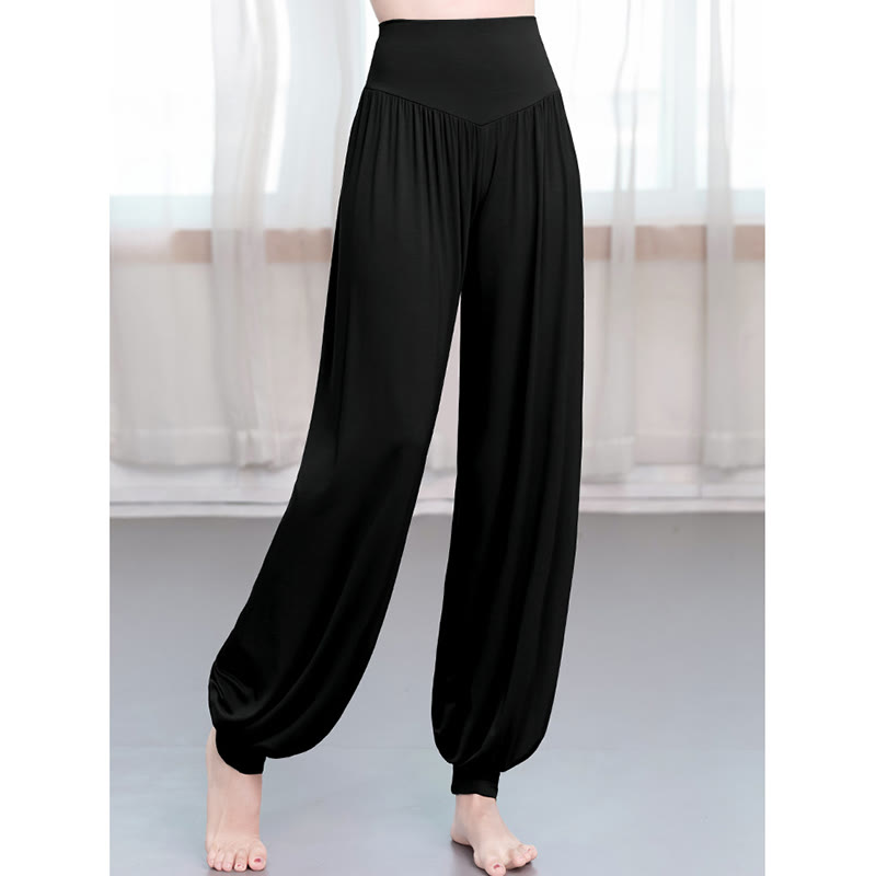 Buddha Stones Plain Color Loose Modal Yoga Dance Harem Pants