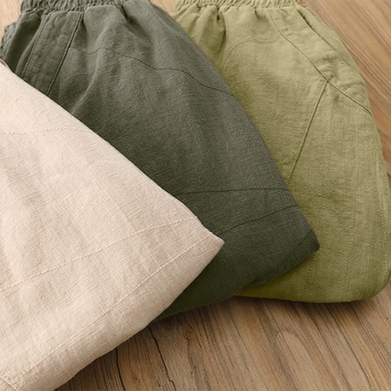 Buddha Stones Solid Color Loose Yoga Harem Pants With Pockets - image 52