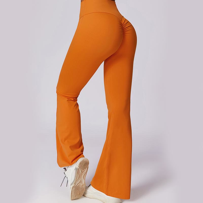 Buddha Stones High Waist Flare Pants For Sports Fitness Yoga