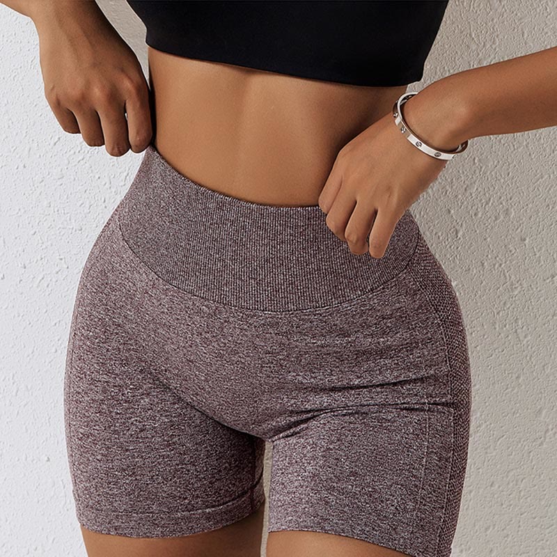 Buddha Stones Women Seamless Sports Fitness High Waist Yoga Workout Shorts