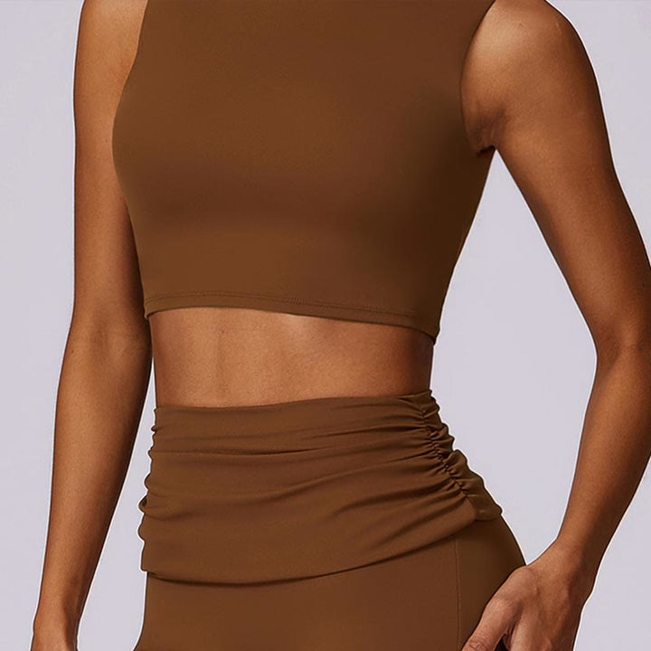 Buddha Stones Sleeveless Backless Strap Tank Top Bra Flared Pants Sports Fitness Yoga - image 65