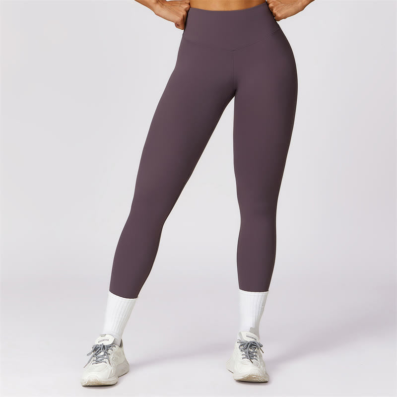 Buddha Stones Women Short Sleeve T-Shirt Top High Waist Leggings Pants For Sports Yoga - RosyBrown - Pants - US8-10，UK/AU12-14，EU40-42 (XL)  - image 49