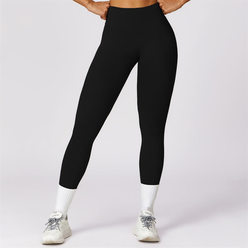 Buddha Stones Women Short Sleeve T-Shirt Top High Waist Leggings Pants For Sports Yoga - Black - Pants - US8-10，UK/AU12-14，EU40-42 (XL)  - image 7