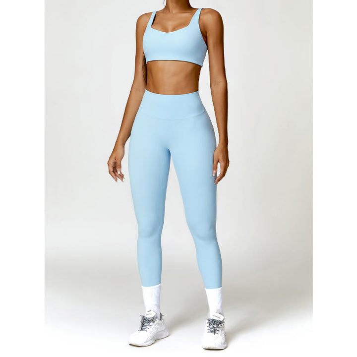 Buddha Stones Gym Sports Yoga Backless Bra Crop Tank Top Shorts - image 18