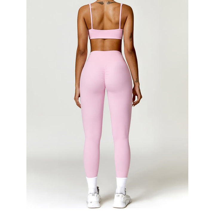 Buddha Stones Gym Sports Yoga Backless Bra Crop Tank Top Shorts - image 42