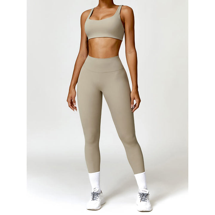 Buddha Stones Gym Sports Yoga Backless Bra Crop Tank Top Shorts - image 59