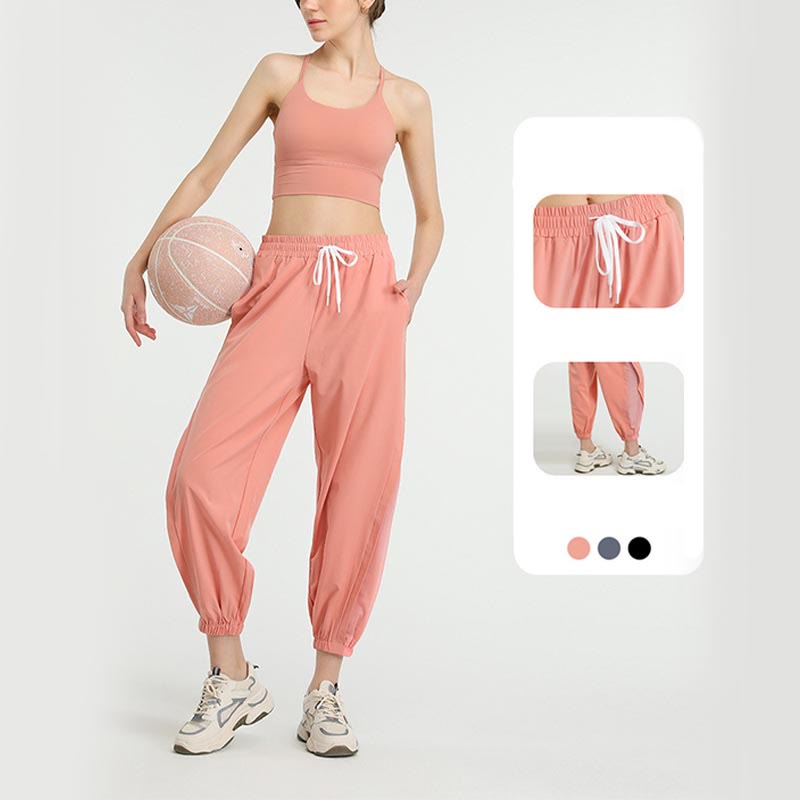 Buddha Stones High Waist Loose Fitness Yoga Sports Track Pants With Pockets