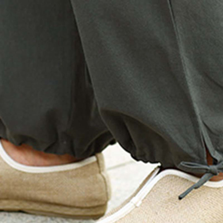 Buddha Stones 2Pcs Half Sleeve V-Neck Shirt Top Pants Meditation Zen Tai Chi Linen Clothing Women's Set - image 23