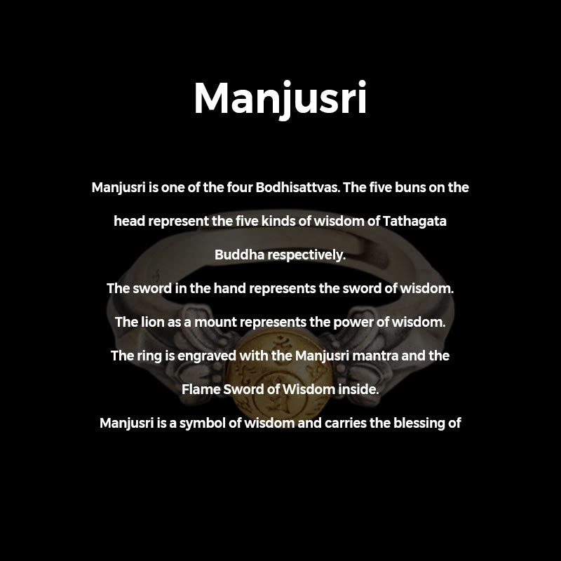 Buddha Stones 925 Sterling Silver Manjusri Mantra Om Mani Padme Hum Peace Adjustable Ring - image 8