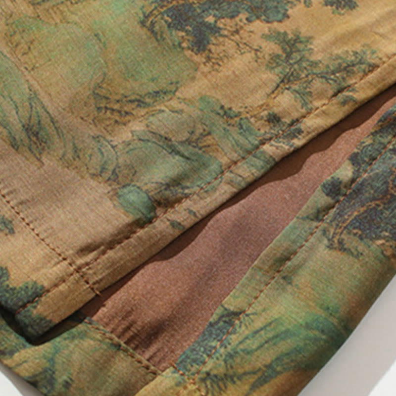 Buddha Stones Landscape Chinese Dragon Pattern Chinese Three Quarter Sleeve Shirt Men T-shirt - image 11