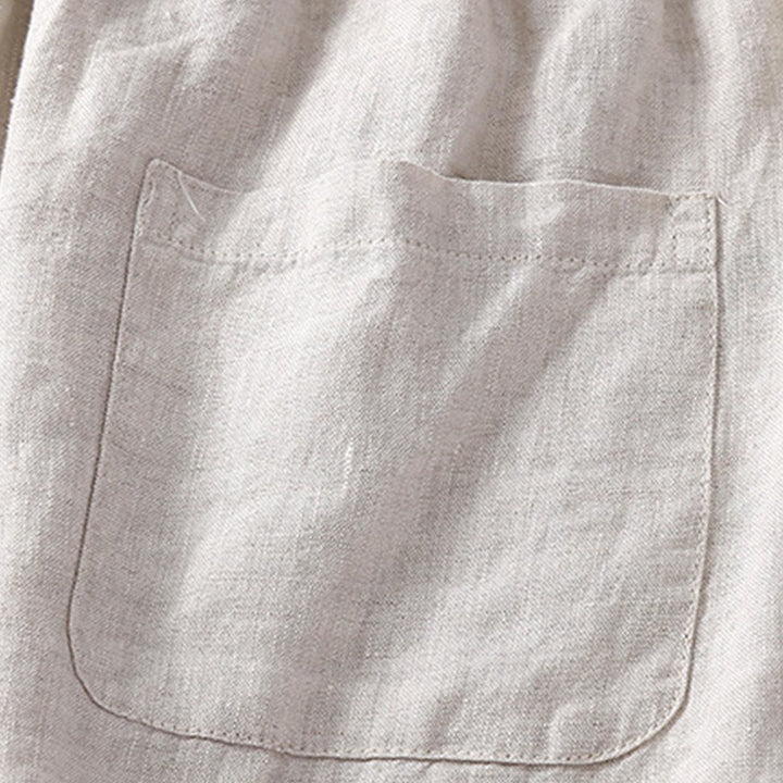 Buddha Stones Solid Color Flower Loose Drawstring Harem Pants With Pockets - image 5