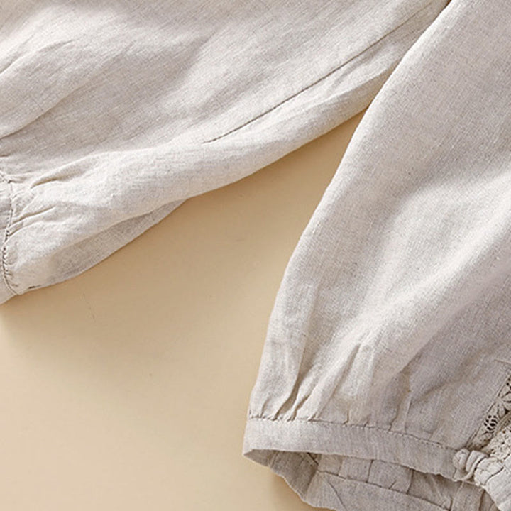 Buddha Stones Solid Color Flower Loose Drawstring Harem Pants With Pockets - image 6