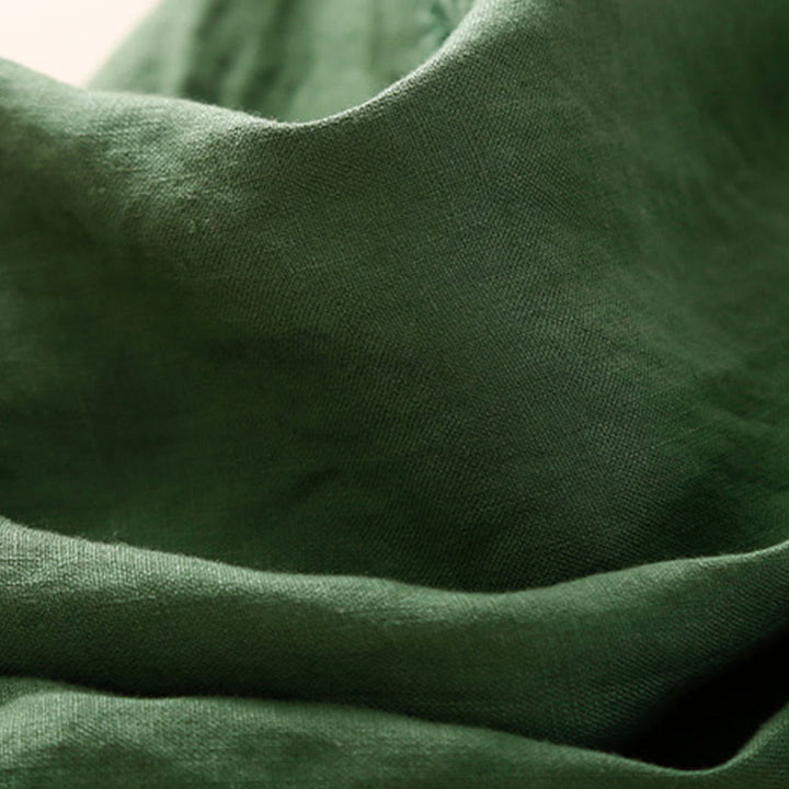 Buddha Stones Solid Color Flower Loose Drawstring Harem Pants With Pockets - image 23