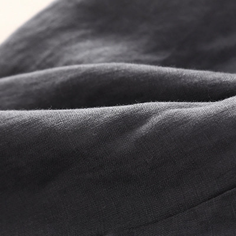 Buddha Stones Solid Color Flower Loose Drawstring Harem Pants With Pockets - image 18