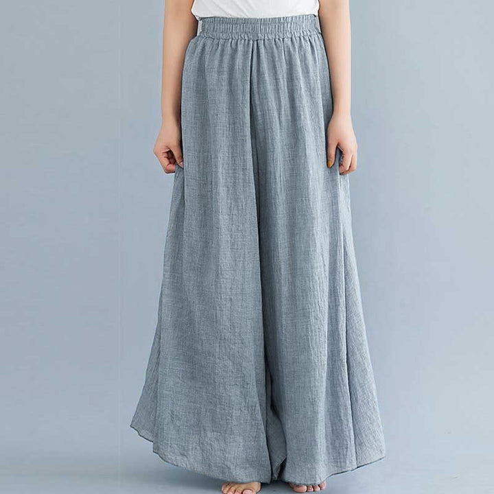 Buddha Stones Women Casual Loose Cotton Linen Wide Leg Pants For Yoga Dance