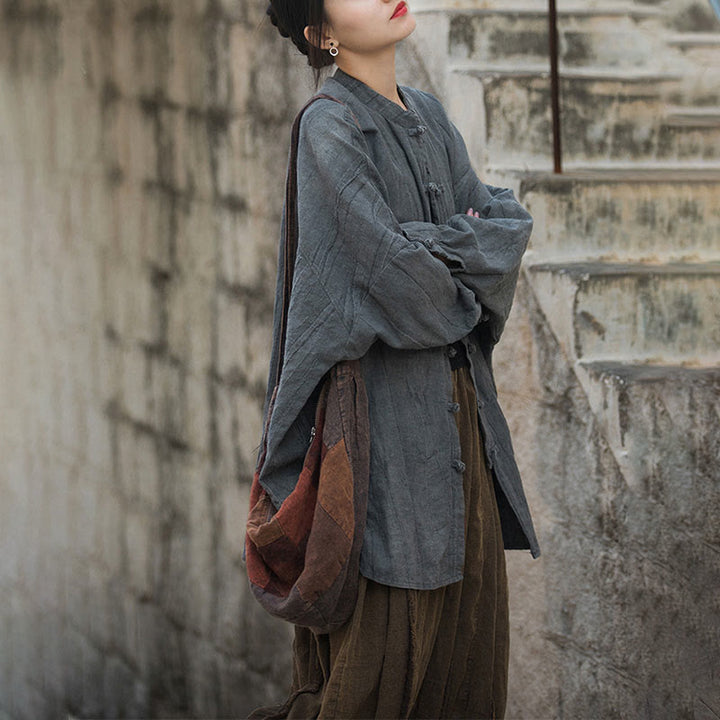 Buddha Stones Tie Dye Frog-Button Long Sleeve Zen Meditation Open Front Jacket - image 34