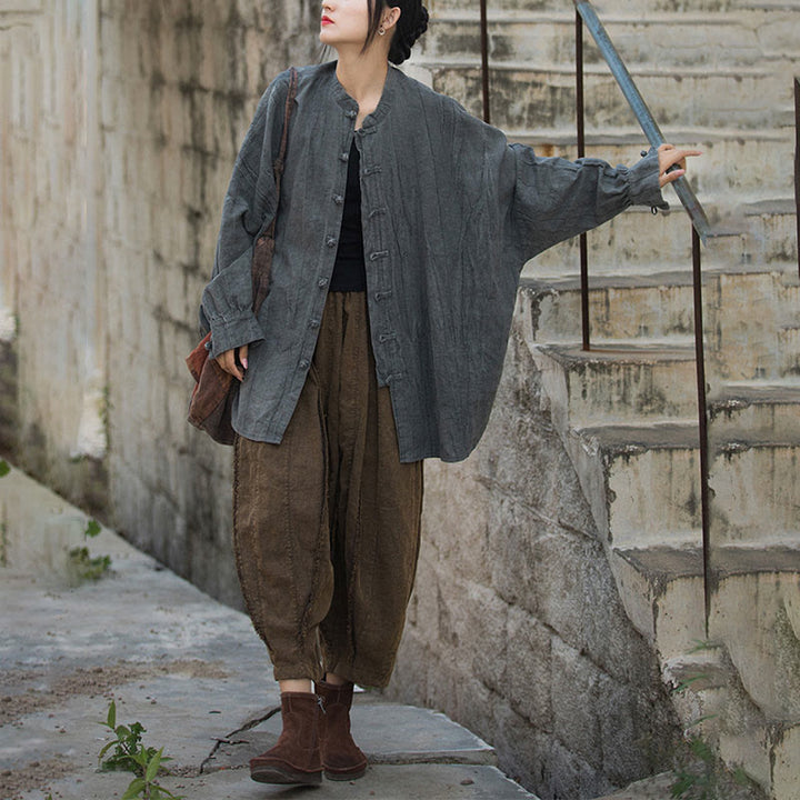 Buddha Stones Tie Dye Frog-Button Long Sleeve Zen Meditation Open Front Jacket - image 35