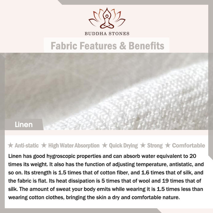 Buddha Stones Solid Color Cotton Linen Men's Wide Leg Pants With Pockets