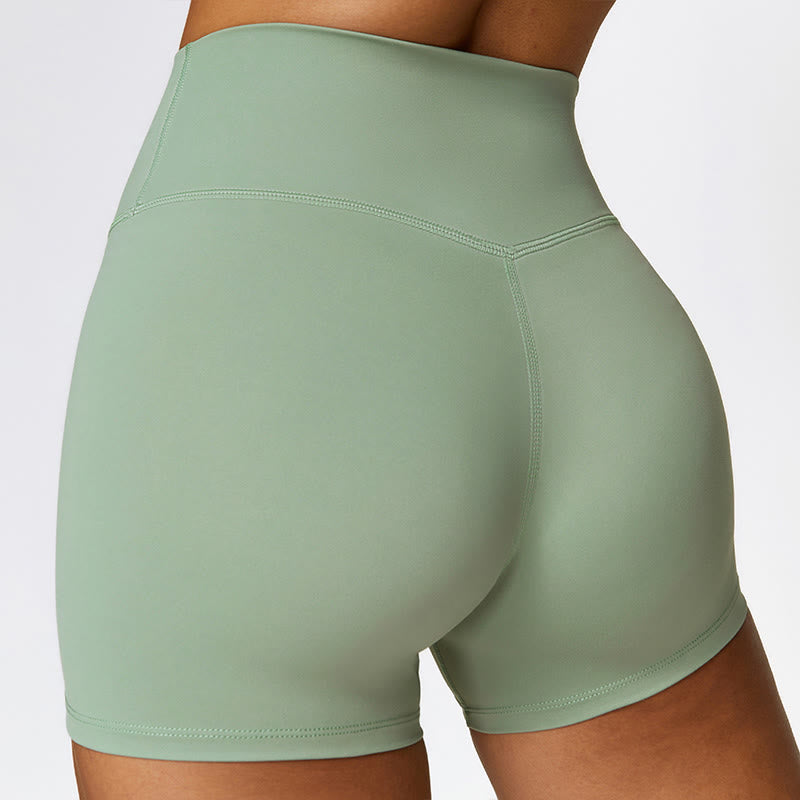 Buddha Stones Solid Color Crop Tank Top High Waist Shorts Sports Fitness Gym Yoga Outfits - image 59