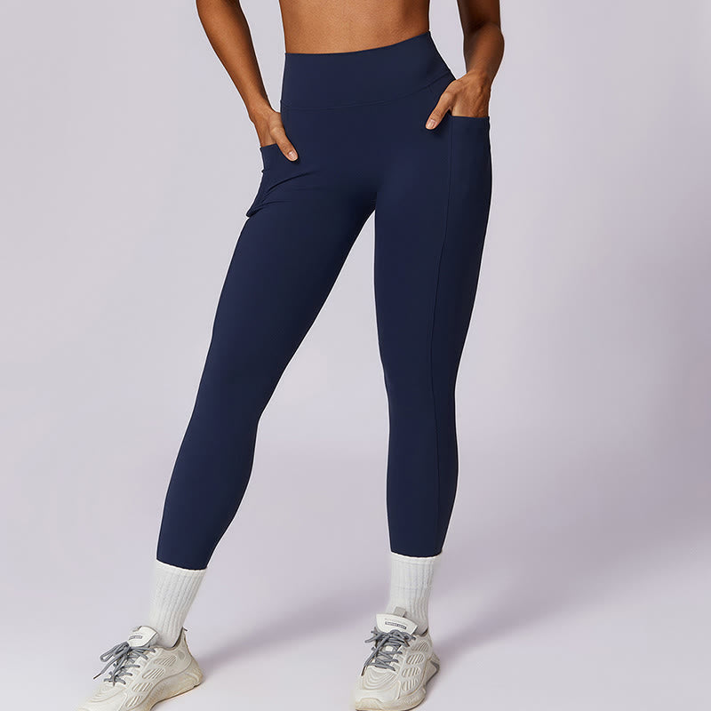 Buddha Stones Solid Color Halter Neck Bra Long Sleeve Crop Tank Top Pants Sports Fitness Gym Yoga Outfits - image 15