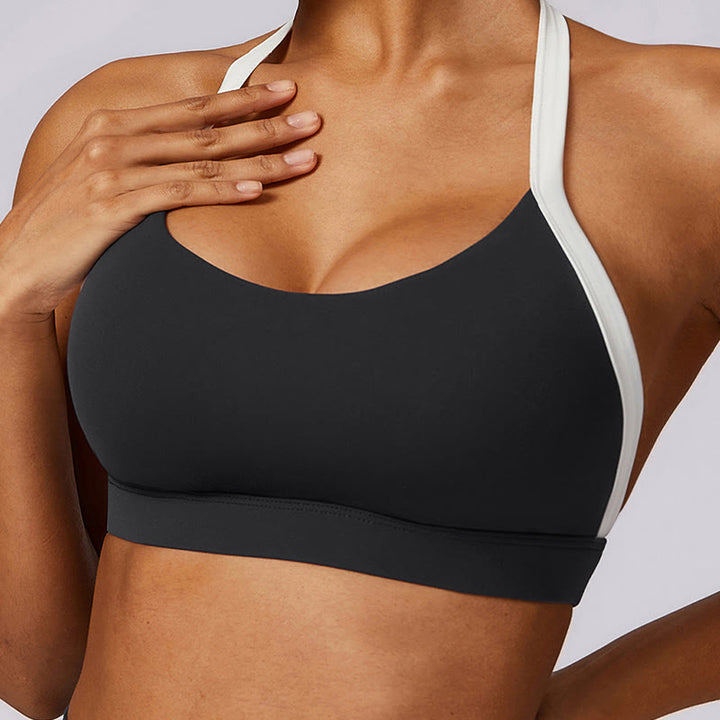 Buddha Stones Solid Color Halter Neck Bra Long Sleeve Crop Tank Top Pants Sports Fitness Gym Yoga Outfits - image 19