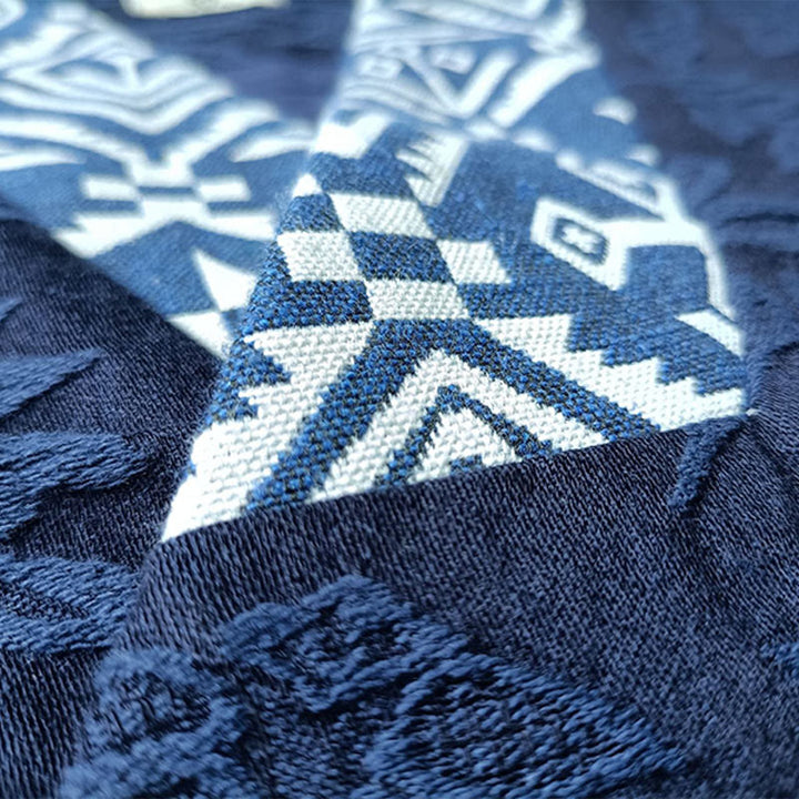 Buddha Stones Flower Jacquard V-Neck Long Sleeve Jacket - image 8