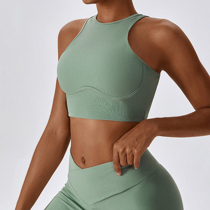 Buddha Stones Sleeveless Crop Tank Top Flared Pants Sports Fitness Yoga - image 27