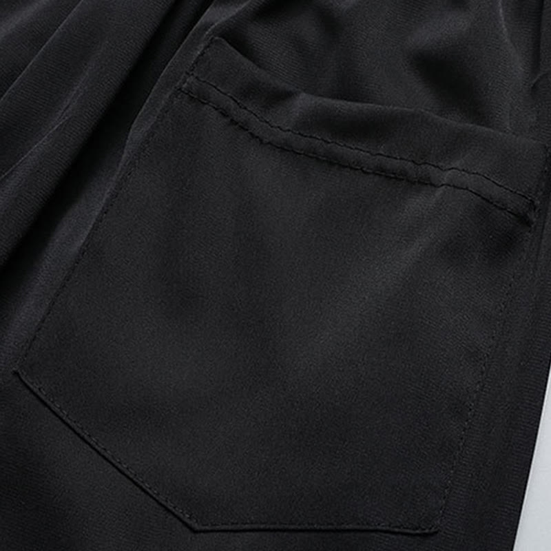 Buddha Stones Pine Tree Pavilion Garden Tang Suit Hanfu Traditional Uniform Short Sleeve Top Pants Clothing Men's Set - image 17