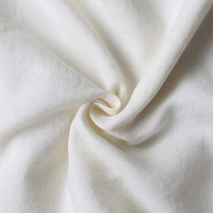 Buddha Stones Flower Jacquard Midi Dress Long Sleeve Cotton Linen Dress Wide Leg Pants With Pockets - image 54