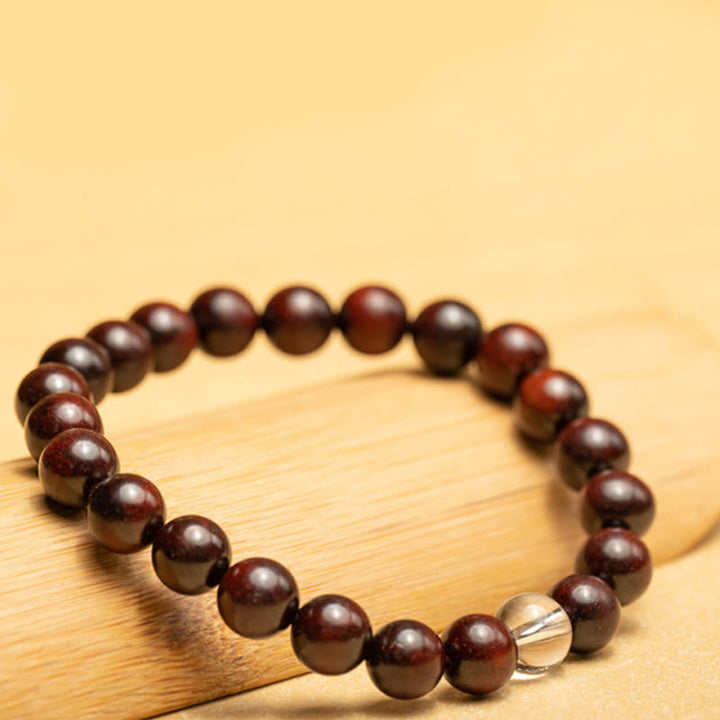 FREE Today: Release Mood Small Leaf Red Sandalwood White Crystal Protection Bracelet