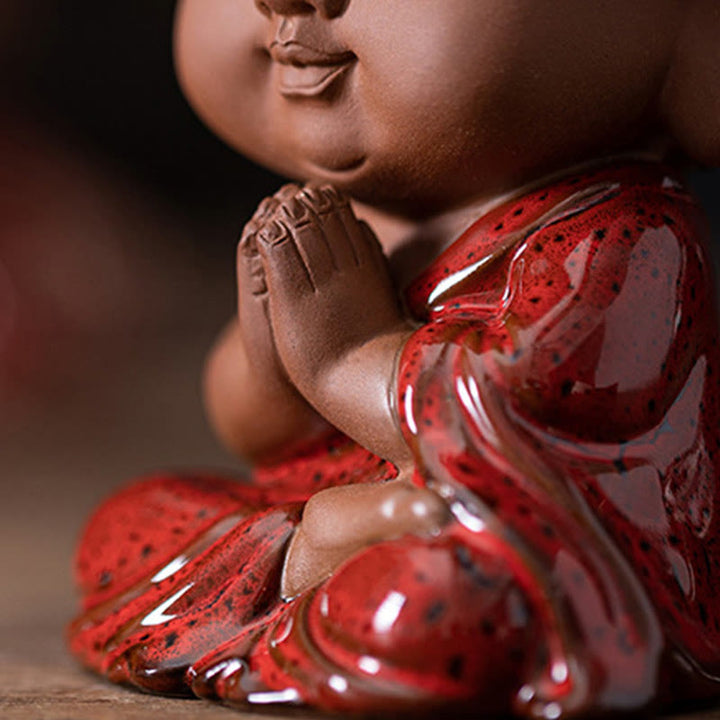 Buddha Stones Mini Gautama Buddha Sakyamuni Kwan Yin Avalokitesvara Ksitigarbha Serenity Ceramic Desk Decoration