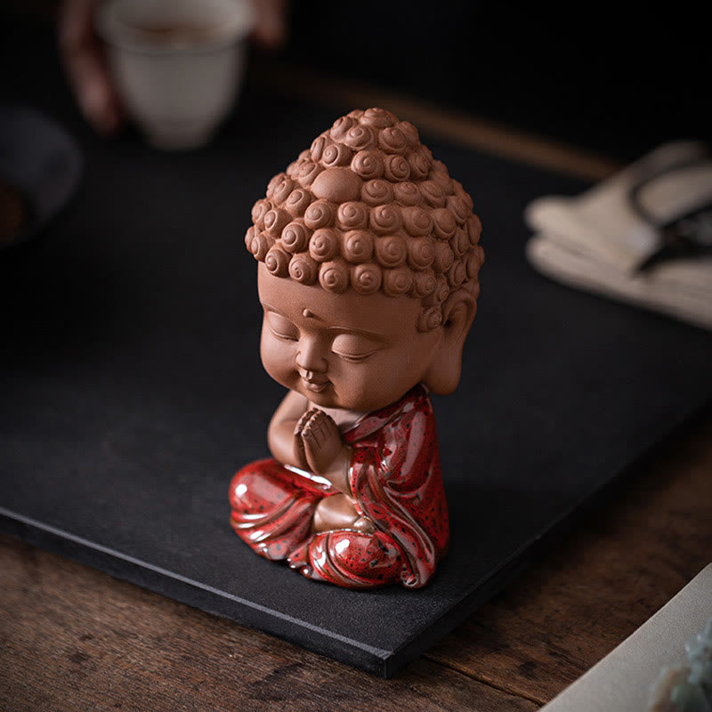 Buddha Stones Mini Gautama Buddha Sakyamuni Kwan Yin Avalokitesvara Ksitigarbha Serenity Ceramic Desk Decoration - image 5