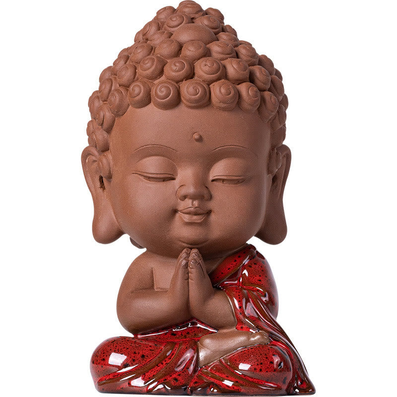 Buddha Stones Mini Gautama Buddha Sakyamuni Kwan Yin Avalokitesvara Ksitigarbha Serenity Ceramic Desk Decoration