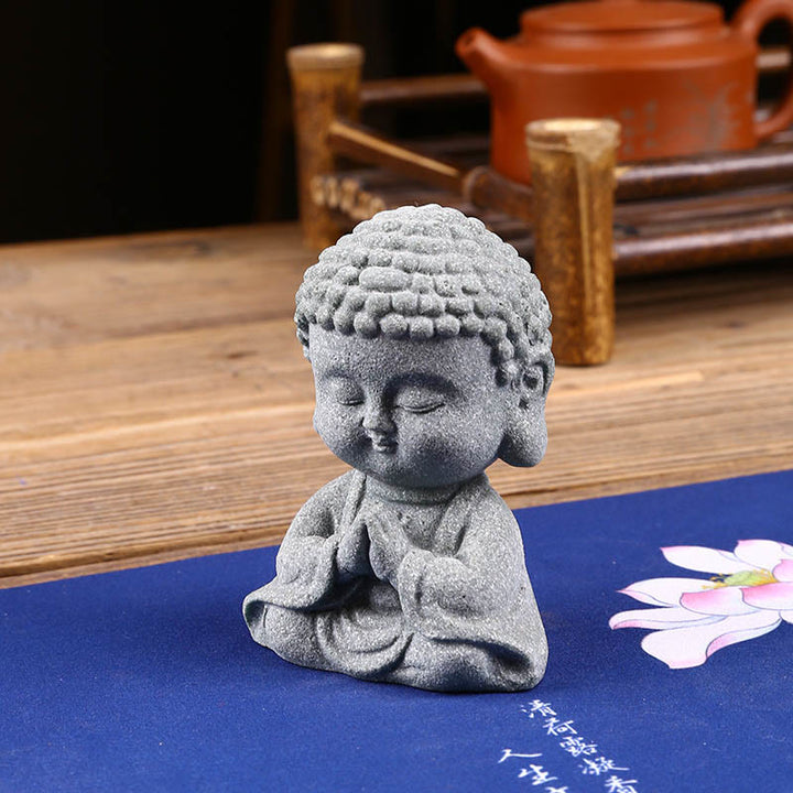 Buddha Stones Meditation Praying Buddha Compassion Serenity Home Decoration - image 4
