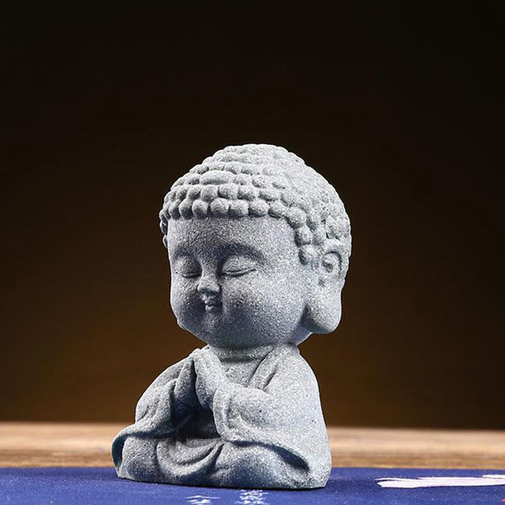Buddha Stones Meditation Praying Buddha Compassion Serenity Home Decoration - image 2