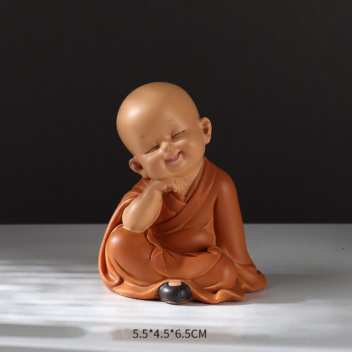 Buddha Stones Small Mini Meditation Praying Monk Serenity Resin Home Decoration